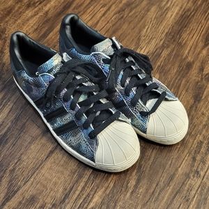 Superstar 80s Leather Trainer Metallic/Mermaid/Shimmer Size 5 Womens Sz 6.5